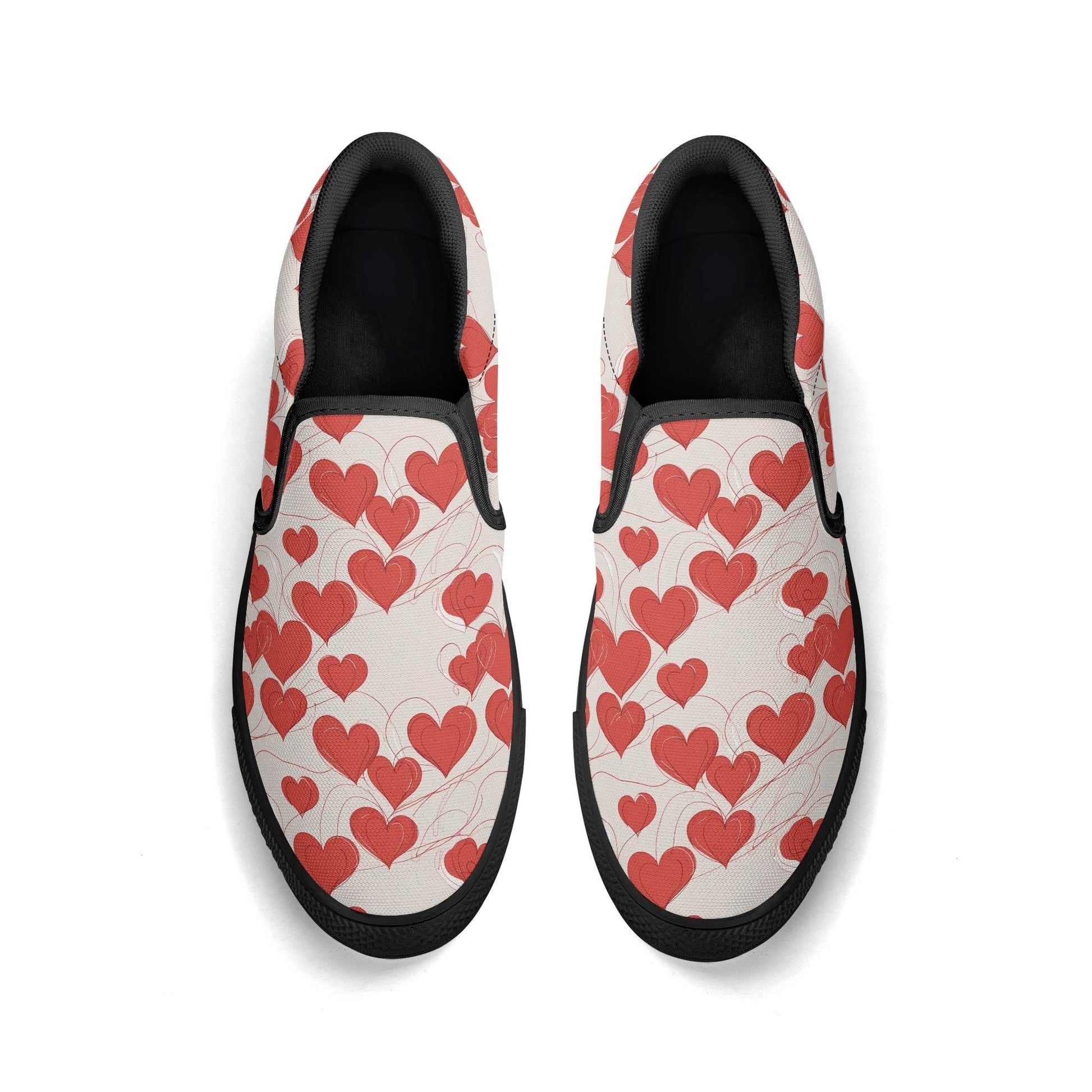 Women's Minimal Hearts Rubber Slip On Shoes - DeRose Seasonal