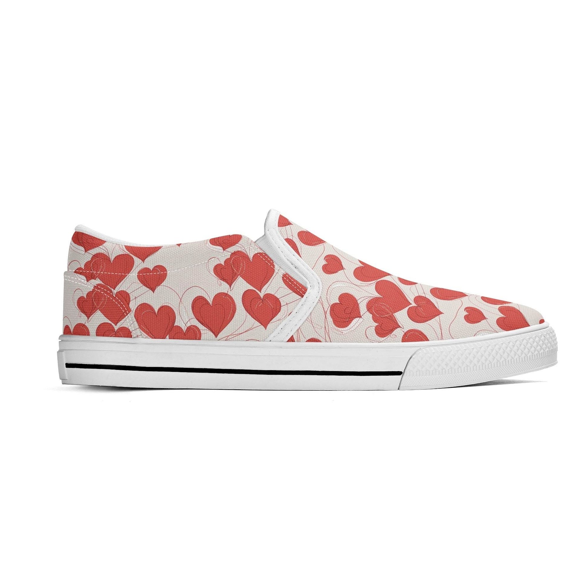 Women's Minimal Hearts Rubber Slip On Shoes - DeRose Seasonal