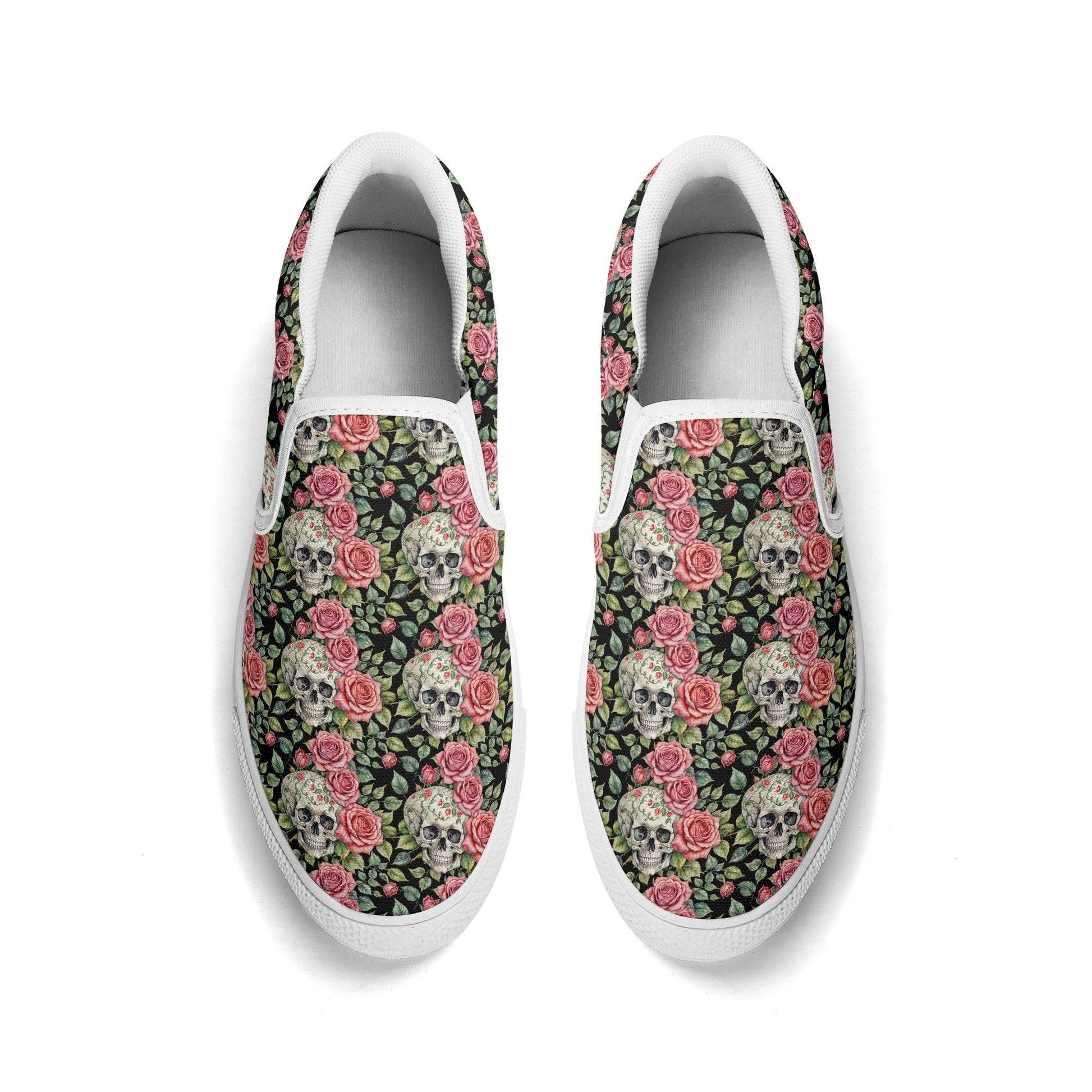 Women's Pink Skull Rubber Slip On Shoes - DeRose Seasonal