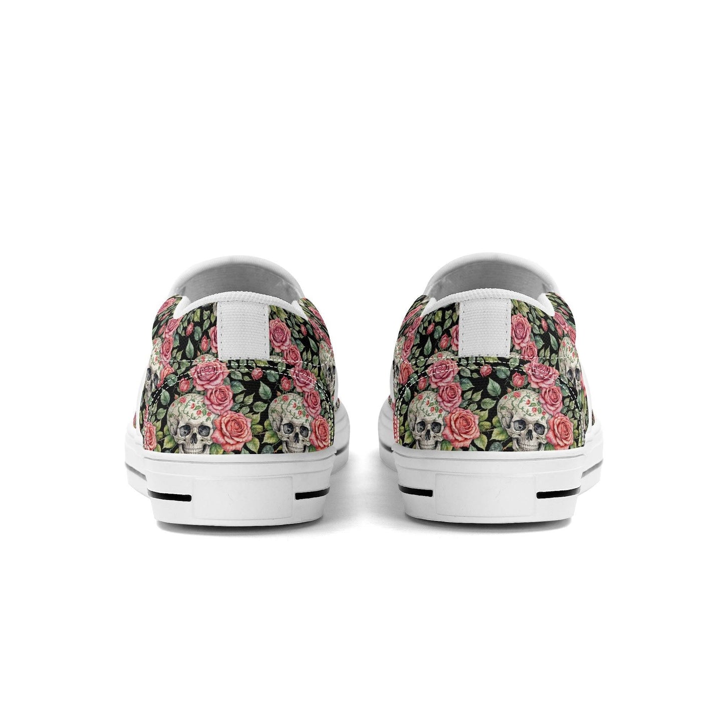 Women's Pink Skull Rubber Slip On Shoes - DeRose Seasonal
