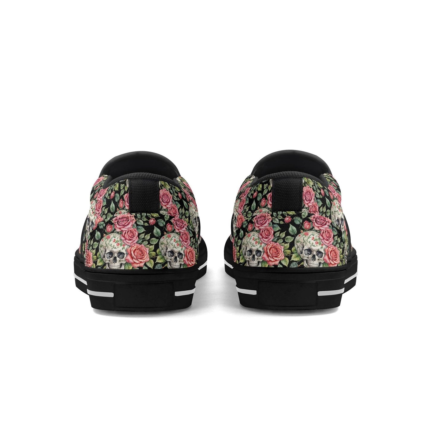 Women's Pink Skull Rubber Slip On Shoes - DeRose Seasonal