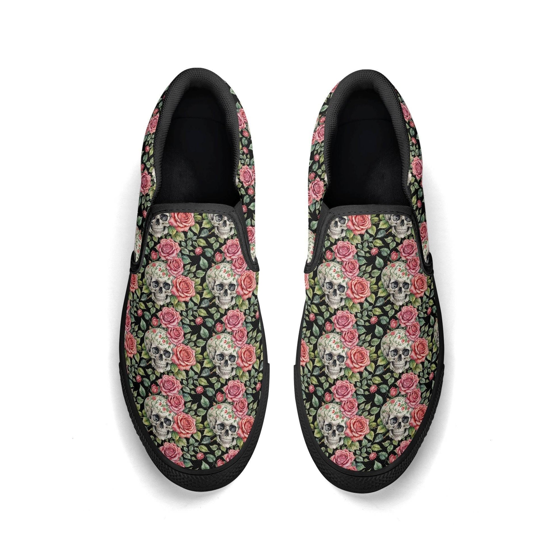 Women's Pink Skull Rubber Slip On Shoes - DeRose Seasonal