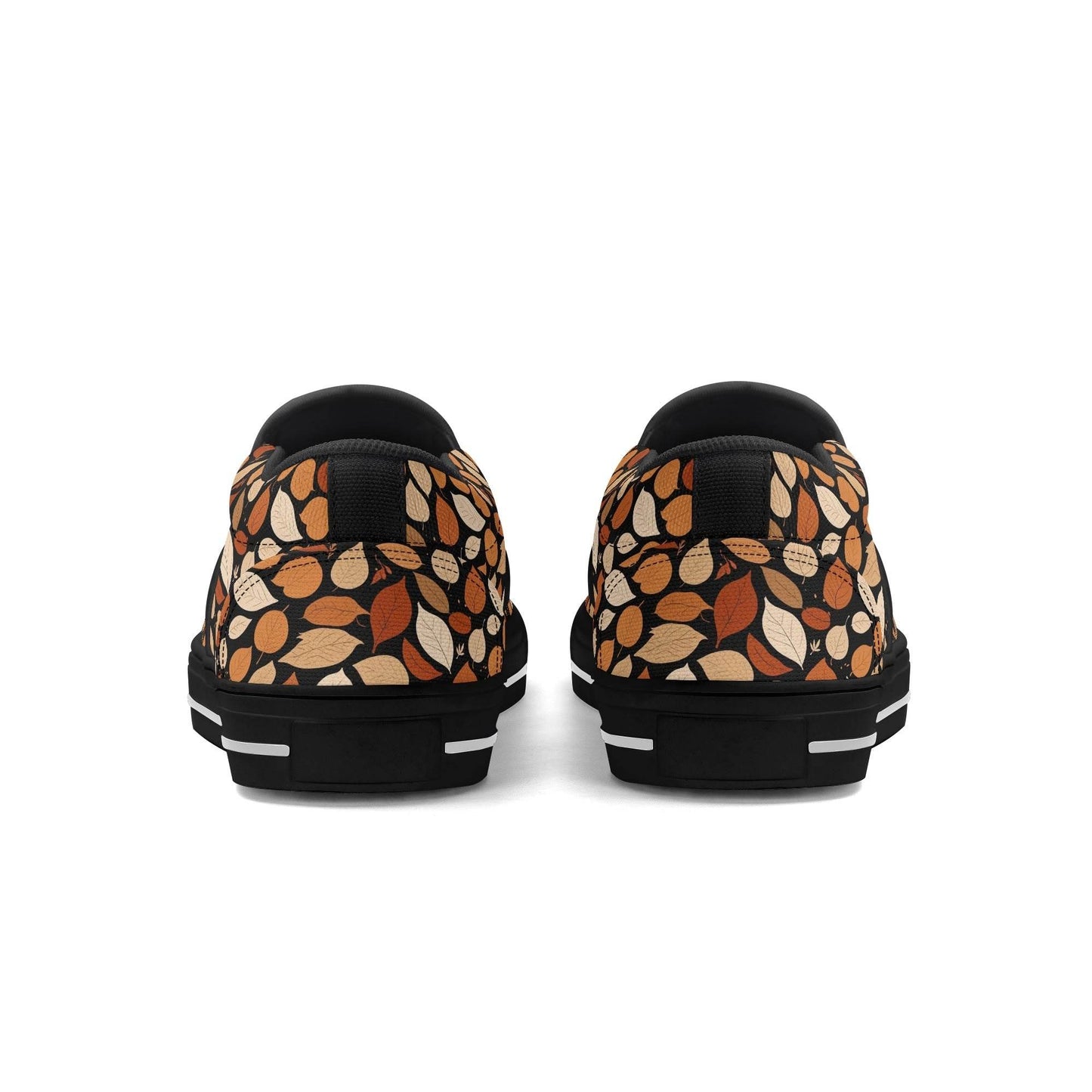 Women's Red Leaves Rubber Slip On Shoes - DeRose Seasonal