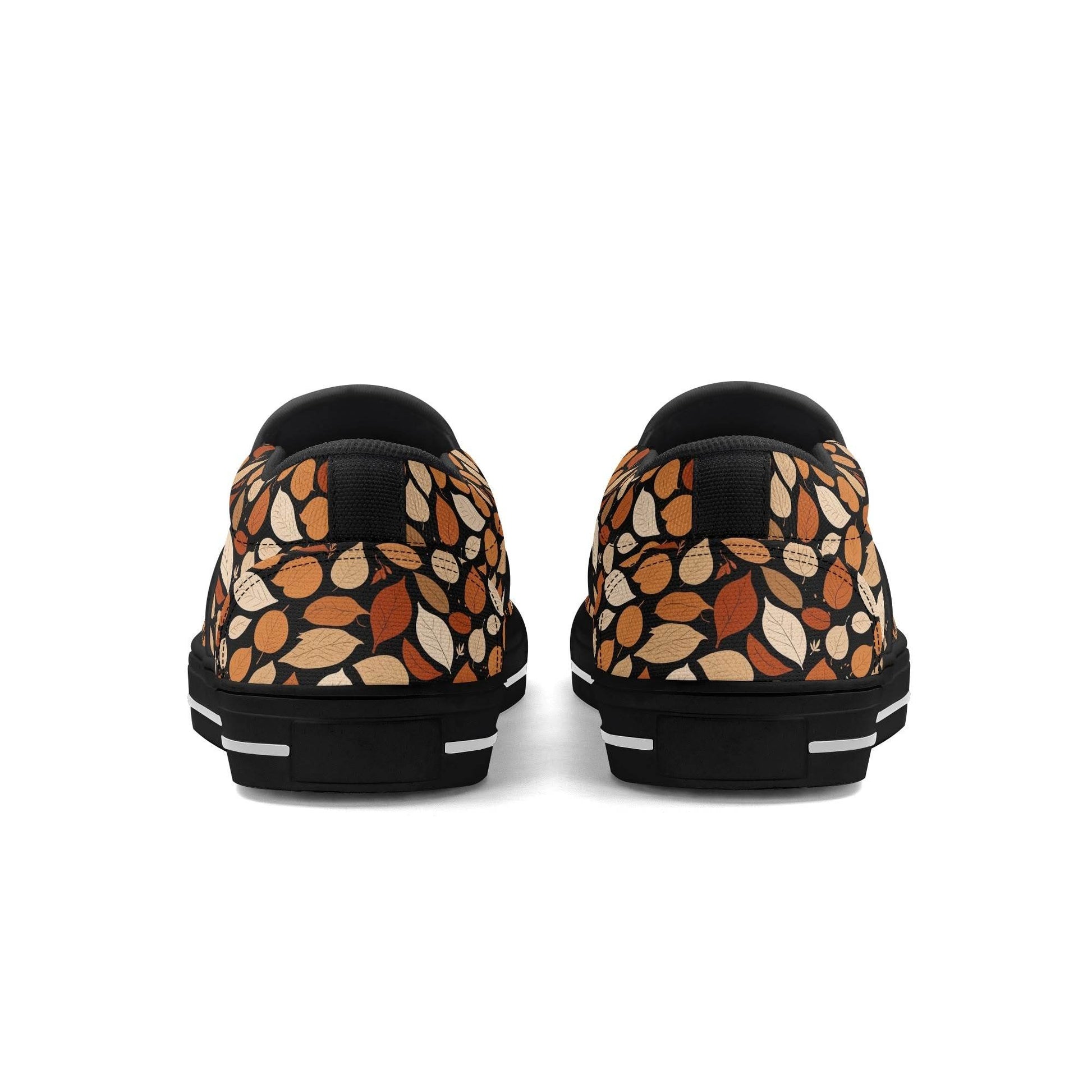 Women's Red Leaves Rubber Slip On Shoes - DeRose Seasonal