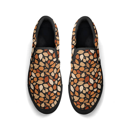 Women's Red Leaves Rubber Slip On Shoes - DeRose Seasonal