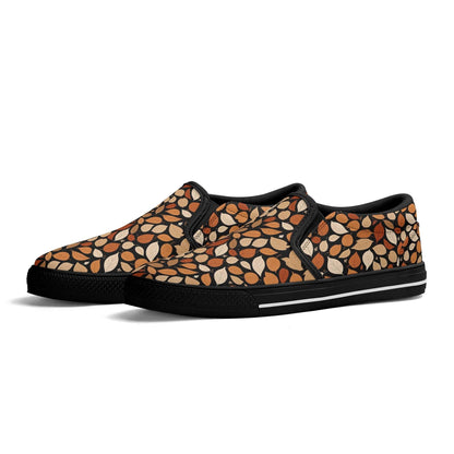 Women's Red Leaves Rubber Slip On Shoes - DeRose Seasonal