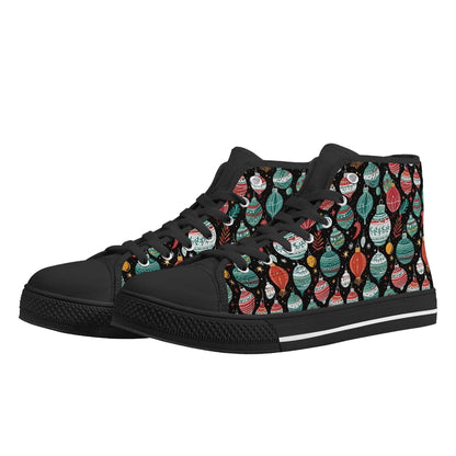 Women's Rubber High Top Big Ornament Canvas Shoes - DeRose Seasonal