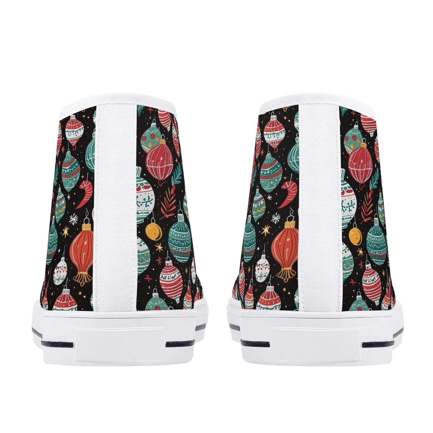 Women's Rubber High Top Big Ornament Canvas Shoes - DeRose Seasonal