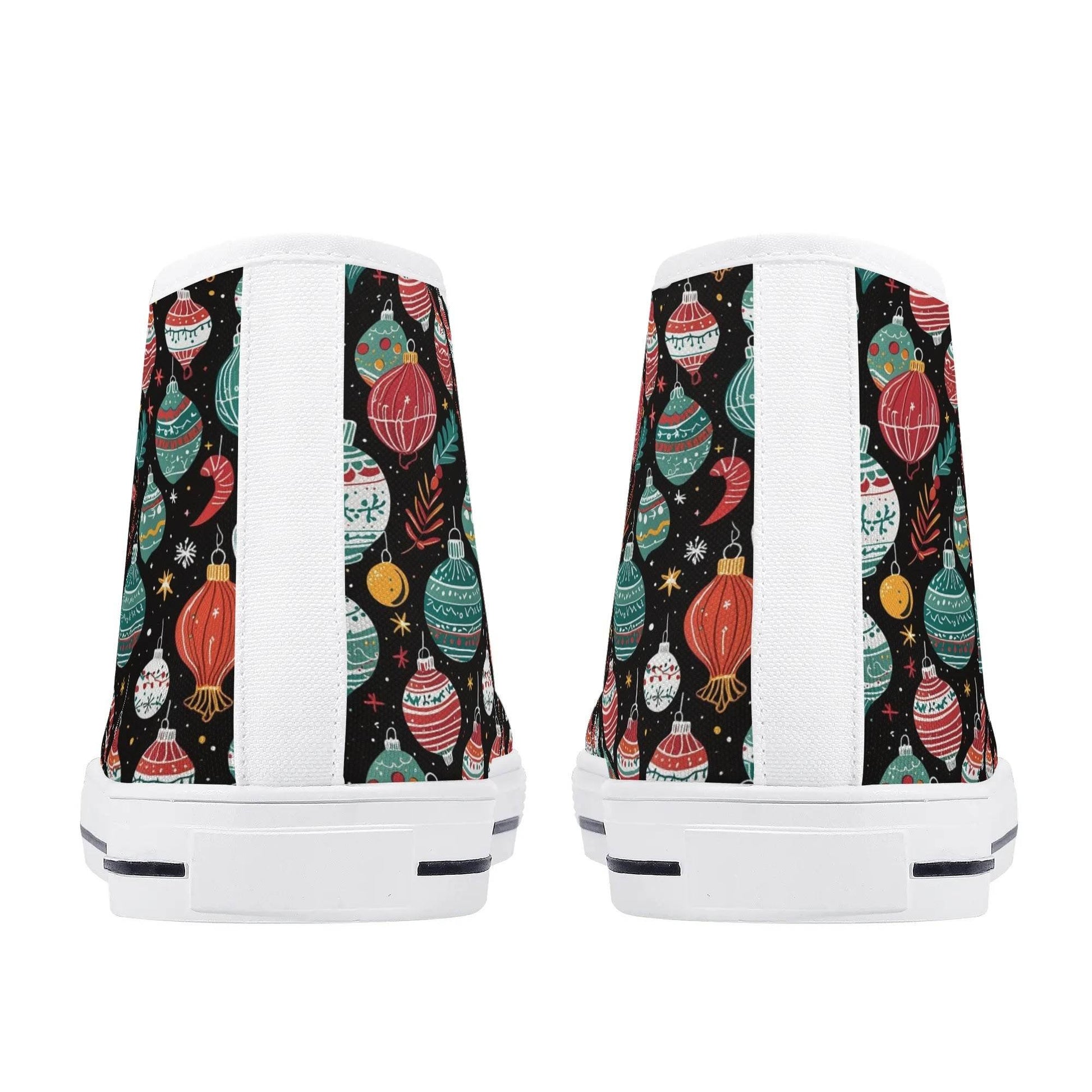 Women's Rubber High Top Big Ornament Canvas Shoes - DeRose Seasonal