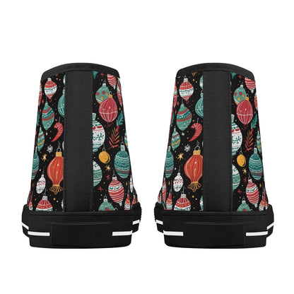 Women's Rubber High Top Big Ornament Canvas Shoes - DeRose Seasonal