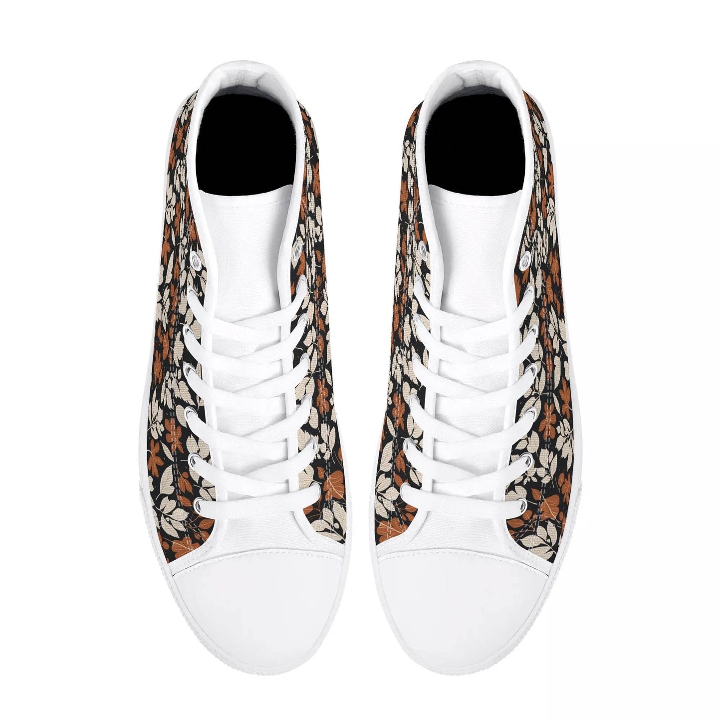 Women's Rubber High Top Dark Autumn Canvas Shoes - DeRose Seasonal