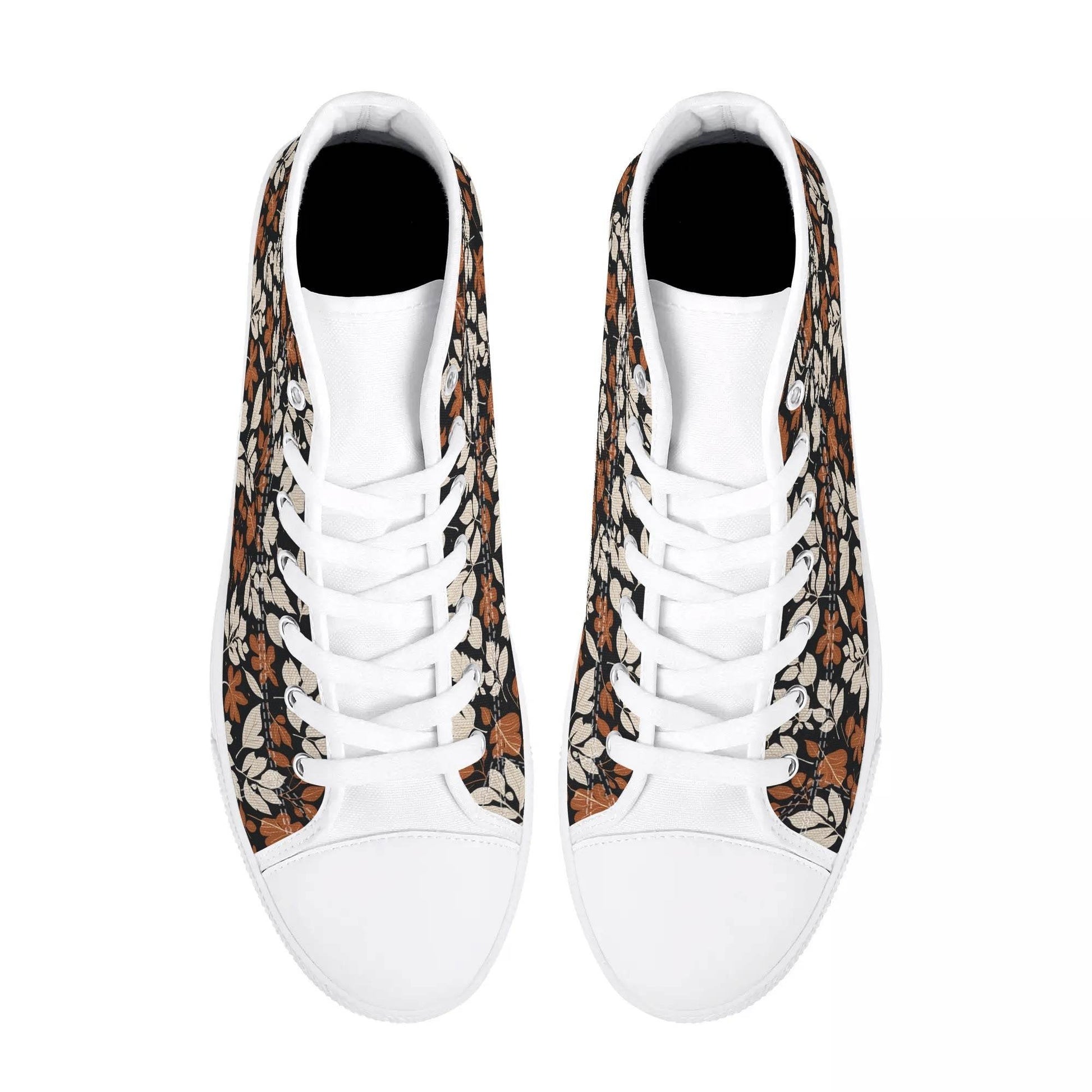 Women's Rubber High Top Dark Autumn Canvas Shoes - DeRose Seasonal