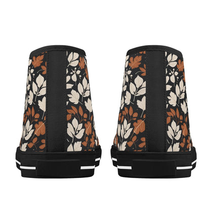 Women's Rubber High Top Dark Autumn Canvas Shoes - DeRose Seasonal