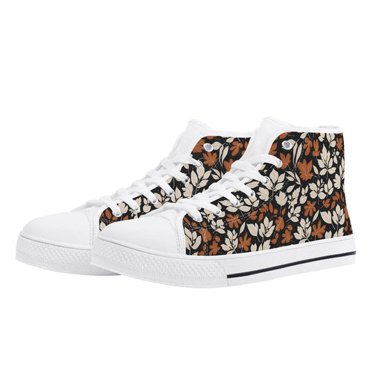 Women's Rubber High Top Dark Autumn Canvas Shoes - DeRose Seasonal