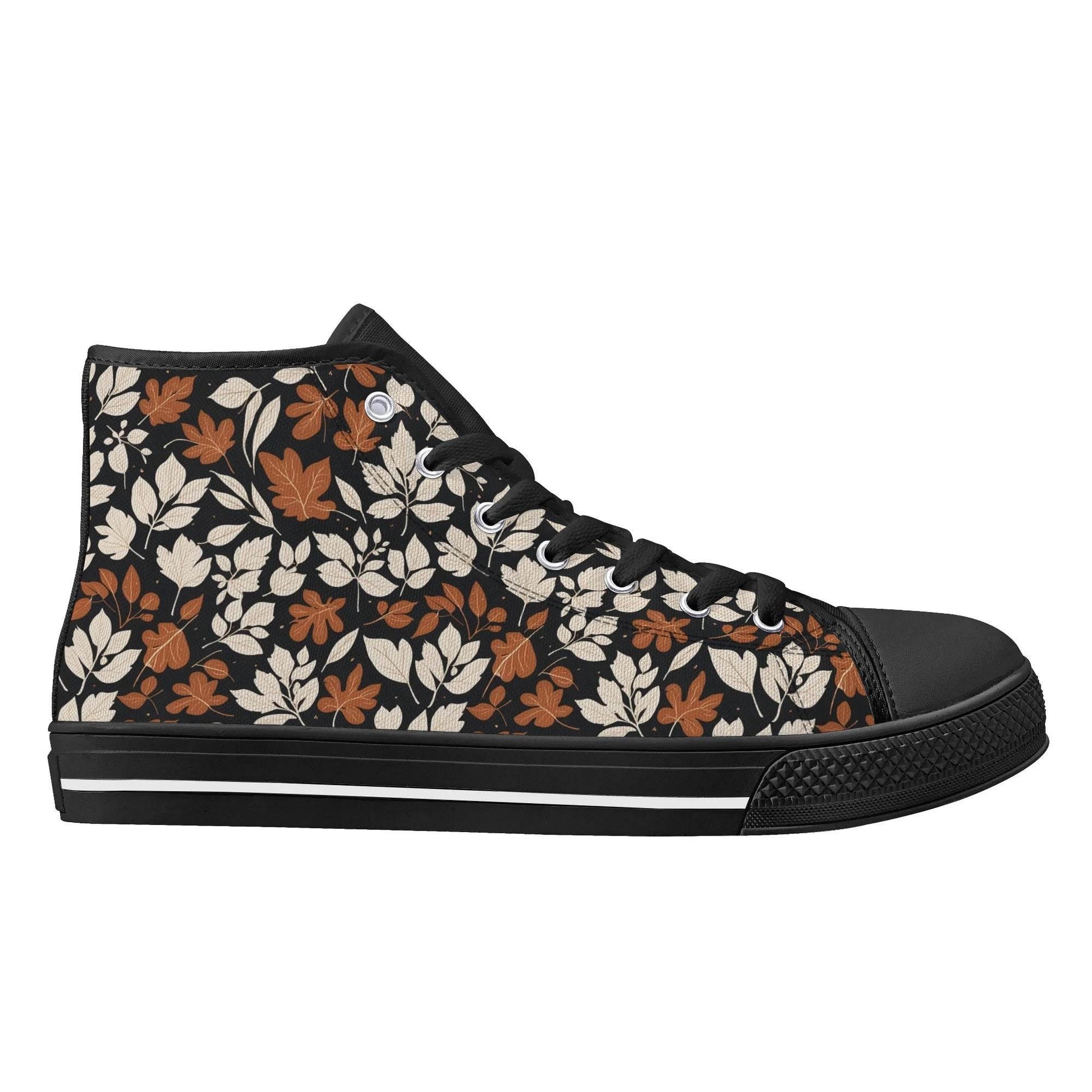 Women's Rubber High Top Dark Autumn Canvas Shoes - DeRose Seasonal