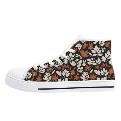 Women's Rubber High Top Dark Autumn Canvas Shoes - DeRose Seasonal