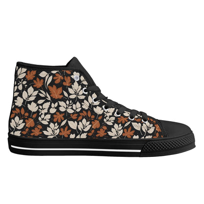 Women's Rubber High Top Dark Autumn Canvas Shoes - DeRose Seasonal