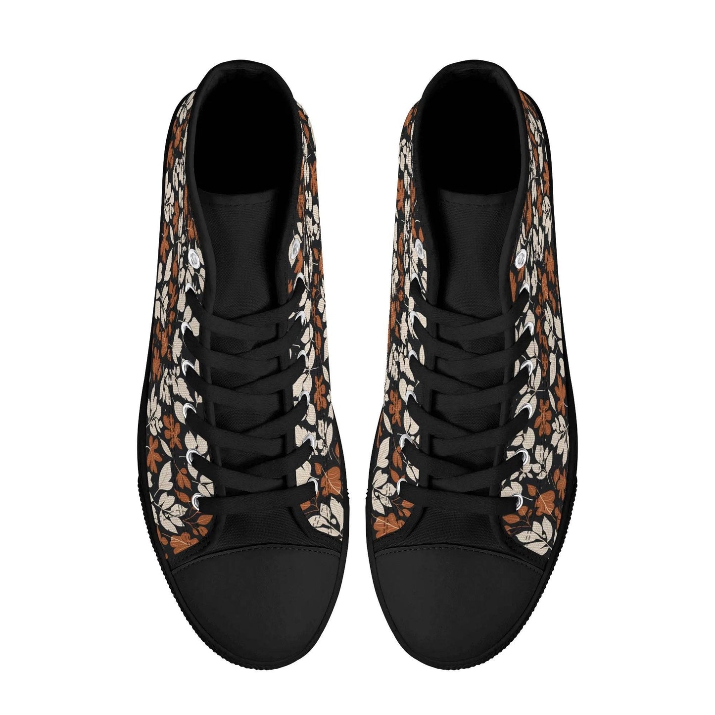 Women's Rubber High Top Dark Autumn Canvas Shoes - DeRose Seasonal