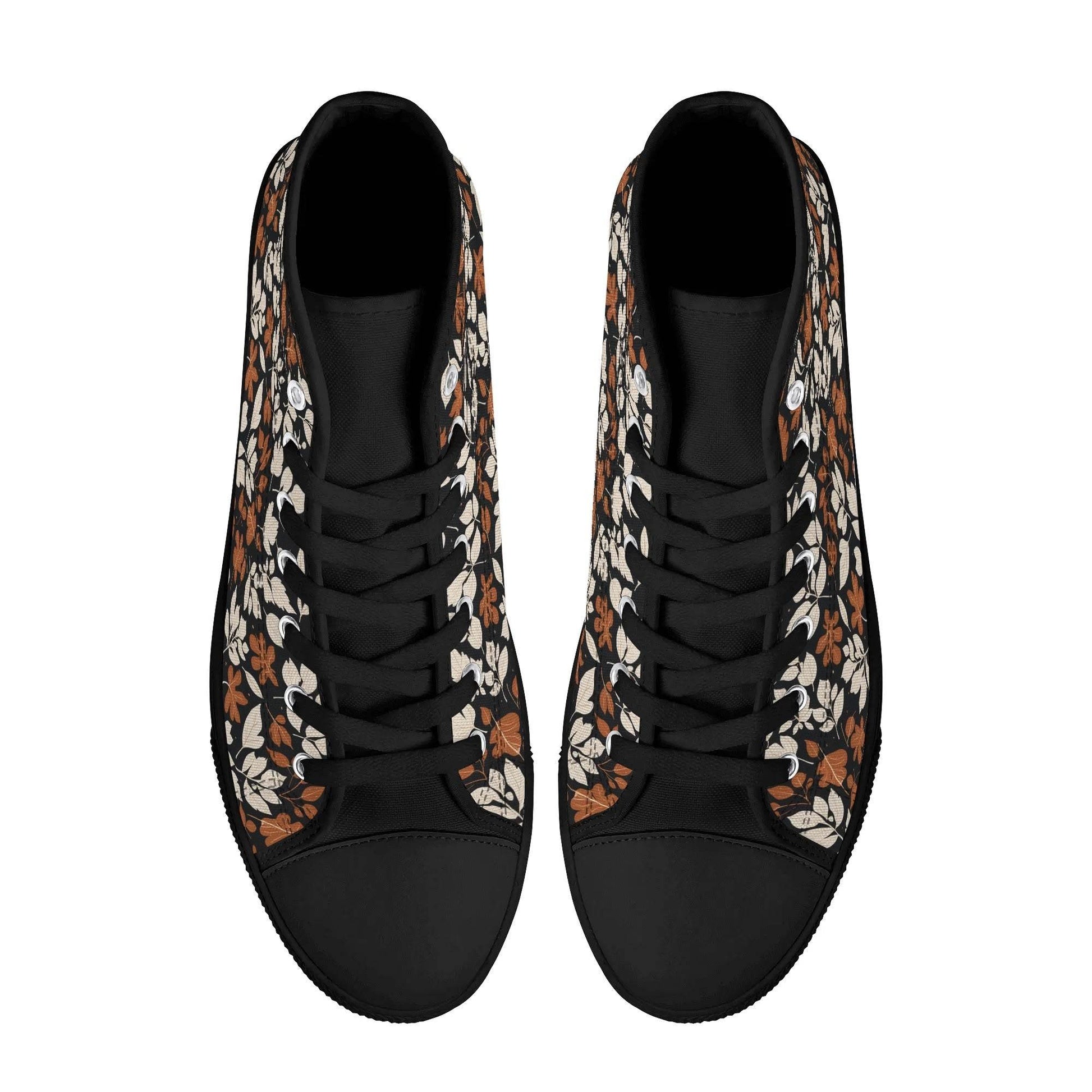 Women's Rubber High Top Dark Autumn Canvas Shoes - DeRose Seasonal
