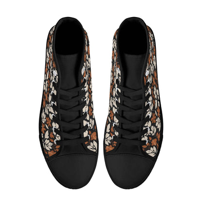 Women's Rubber High Top Dark Autumn Canvas Shoes - DeRose Seasonal