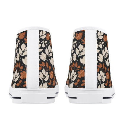 Women's Rubber High Top Dark Autumn Canvas Shoes - DeRose Seasonal