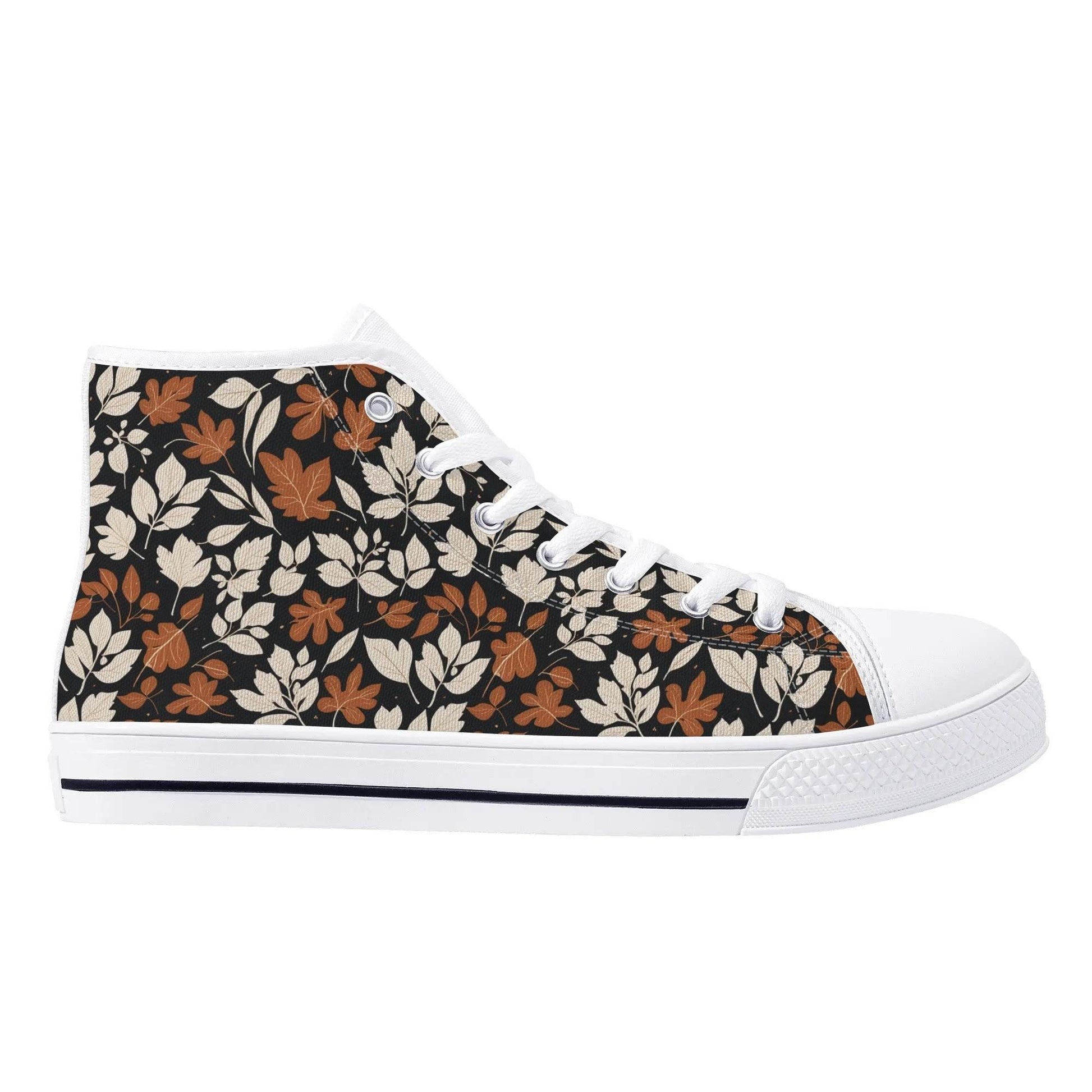 Women's Rubber High Top Dark Autumn Canvas Shoes - DeRose Seasonal