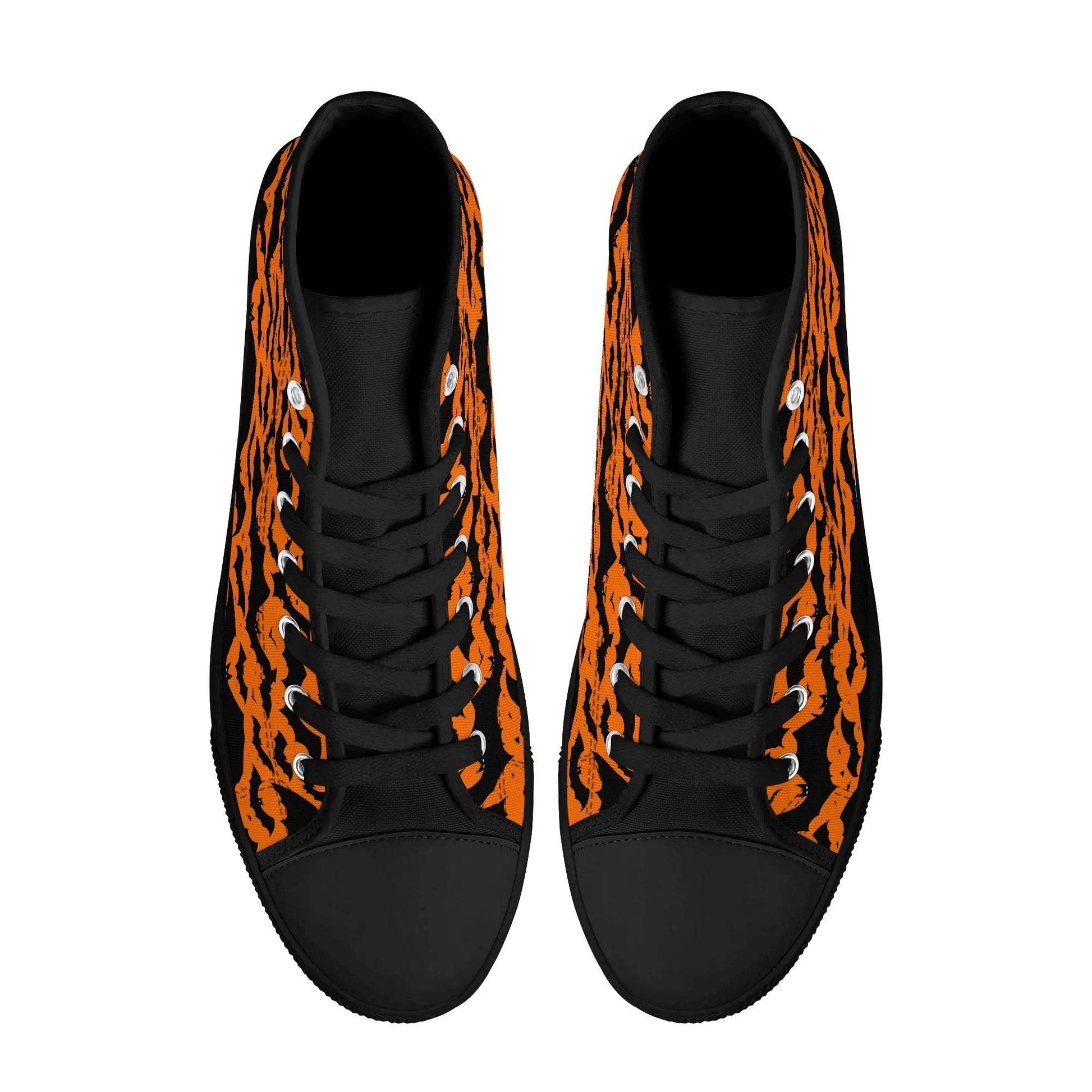 Women's Rubber High Top Halloween Bats Canvas Shoes - DeRose Seasonal