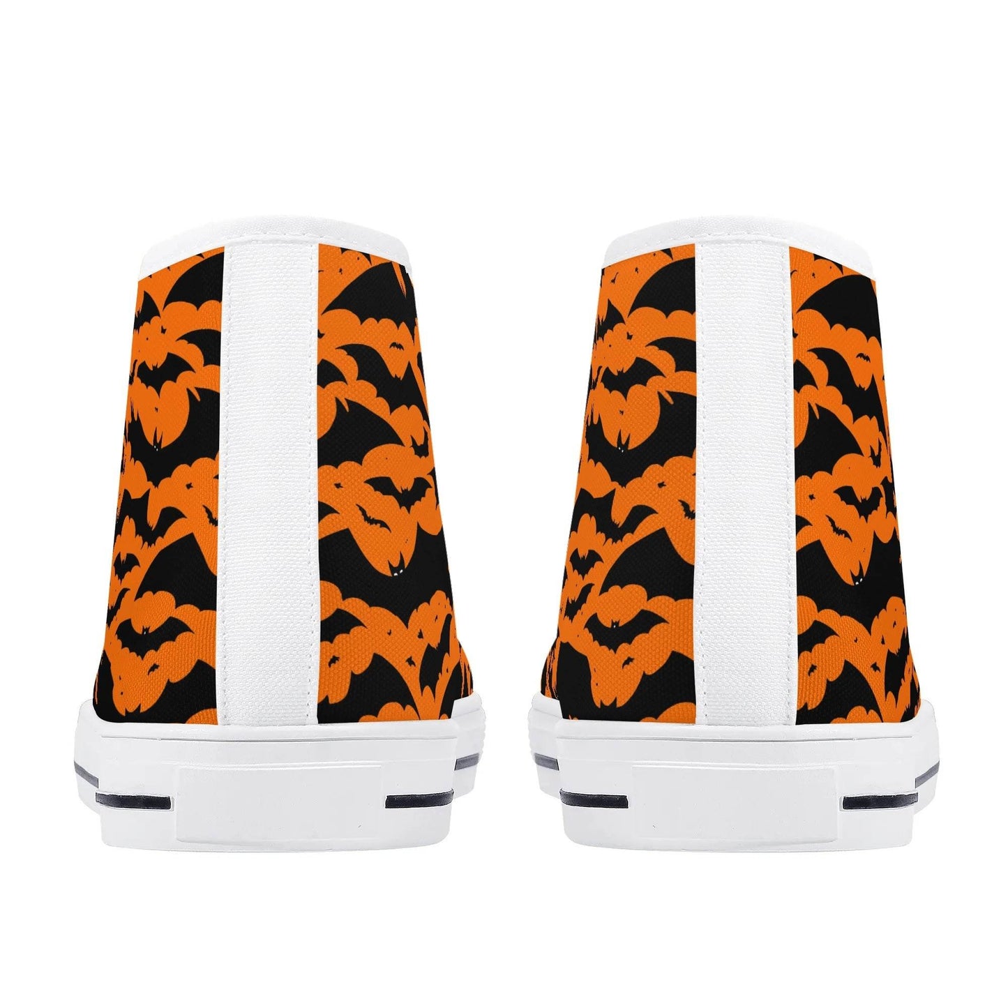Women's Rubber High Top Halloween Bats Canvas Shoes - DeRose Seasonal