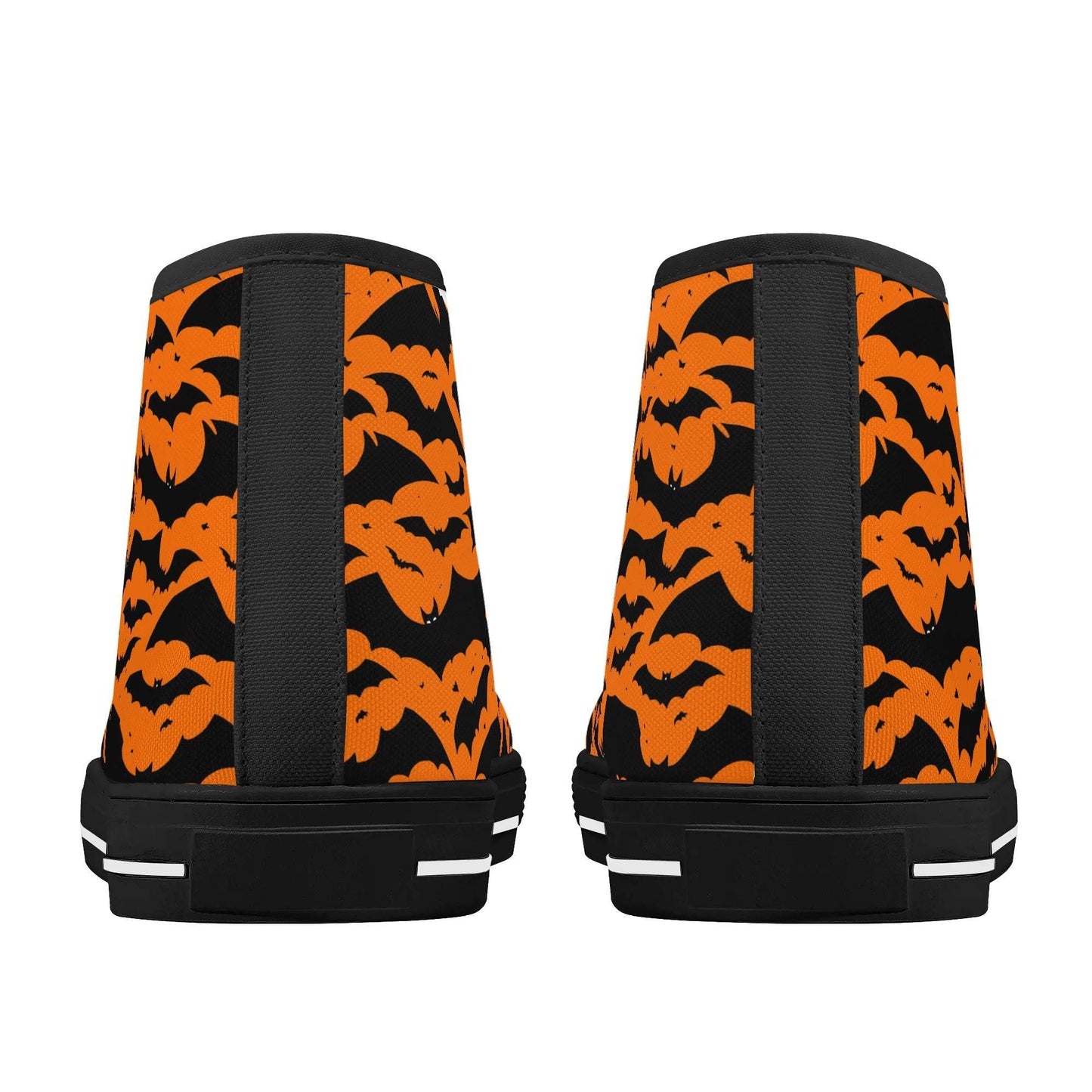 Women's Rubber High Top Halloween Bats Canvas Shoes - DeRose Seasonal