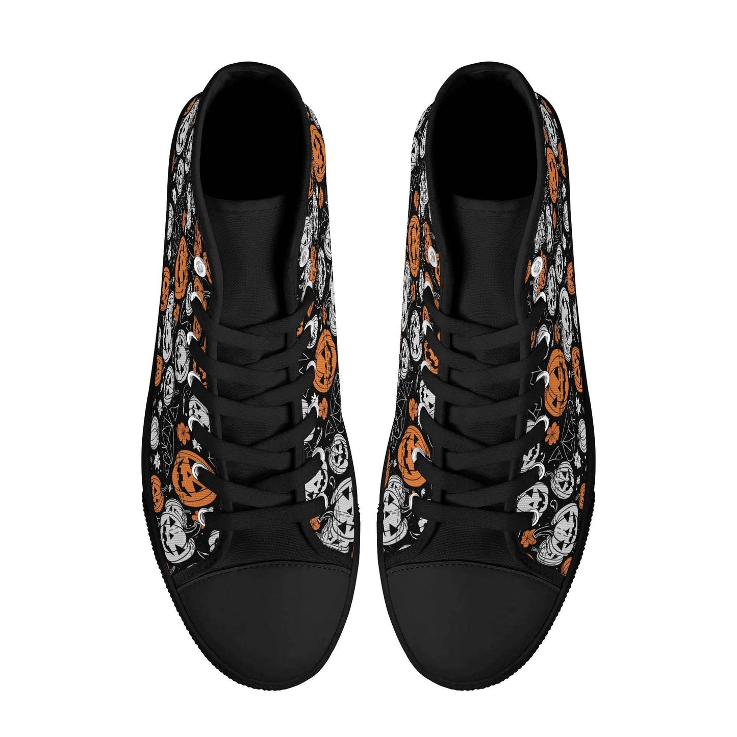 Women's Rubber High Top Jack-O-Lanterns Canvas Shoes - DeRose Seasonal