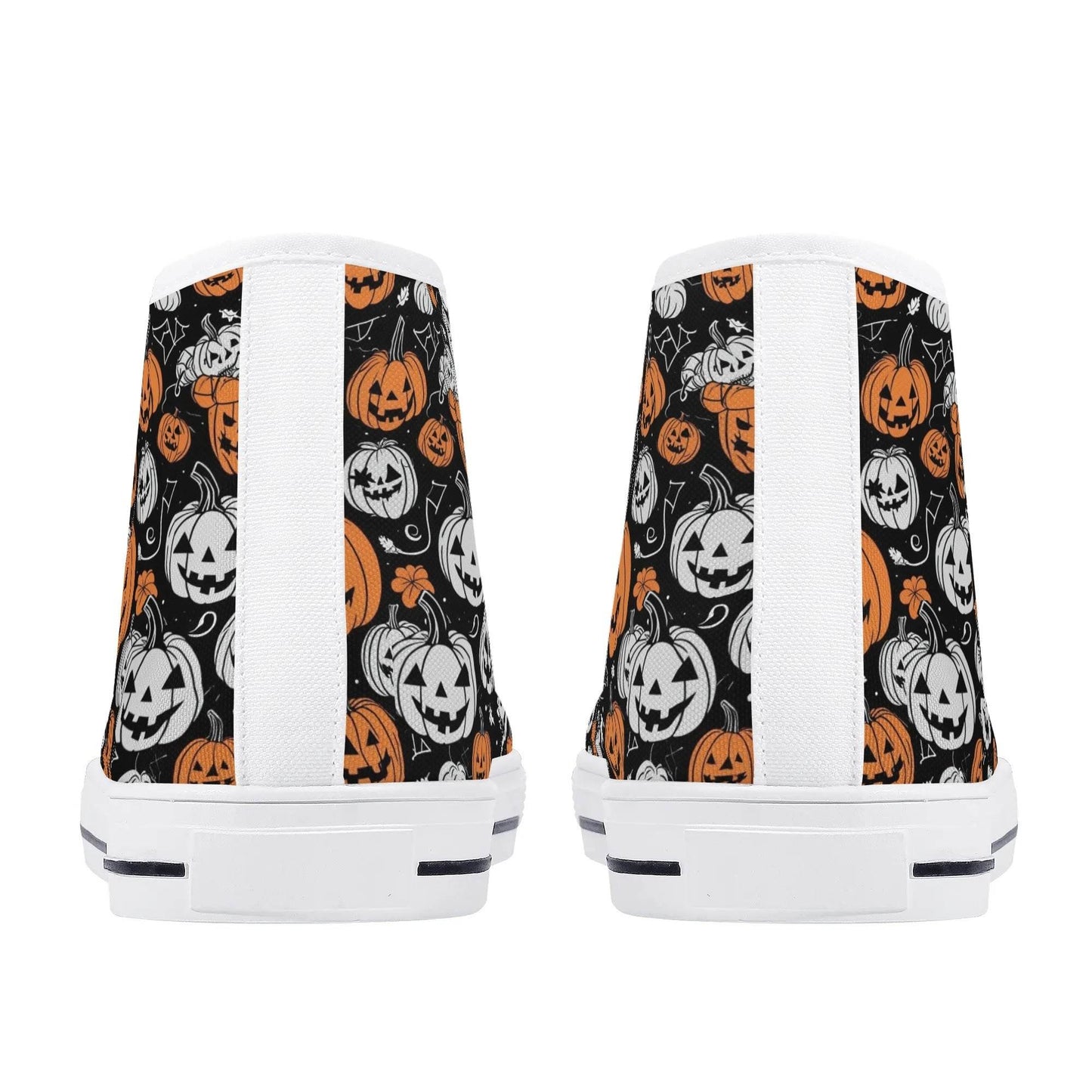 Women's Rubber High Top Jack-O-Lanterns Canvas Shoes - DeRose Seasonal