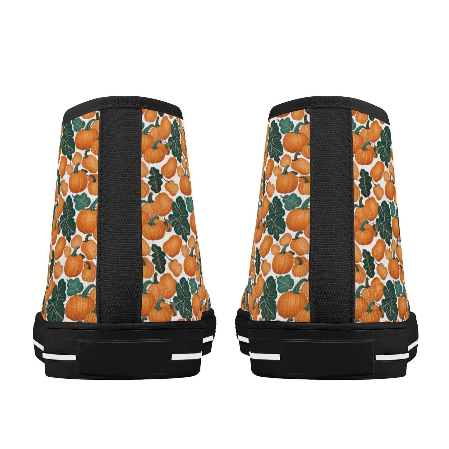 Women's Rubber High Top Pumpkin Patch Canvas Shoes - DeRose Seasonal