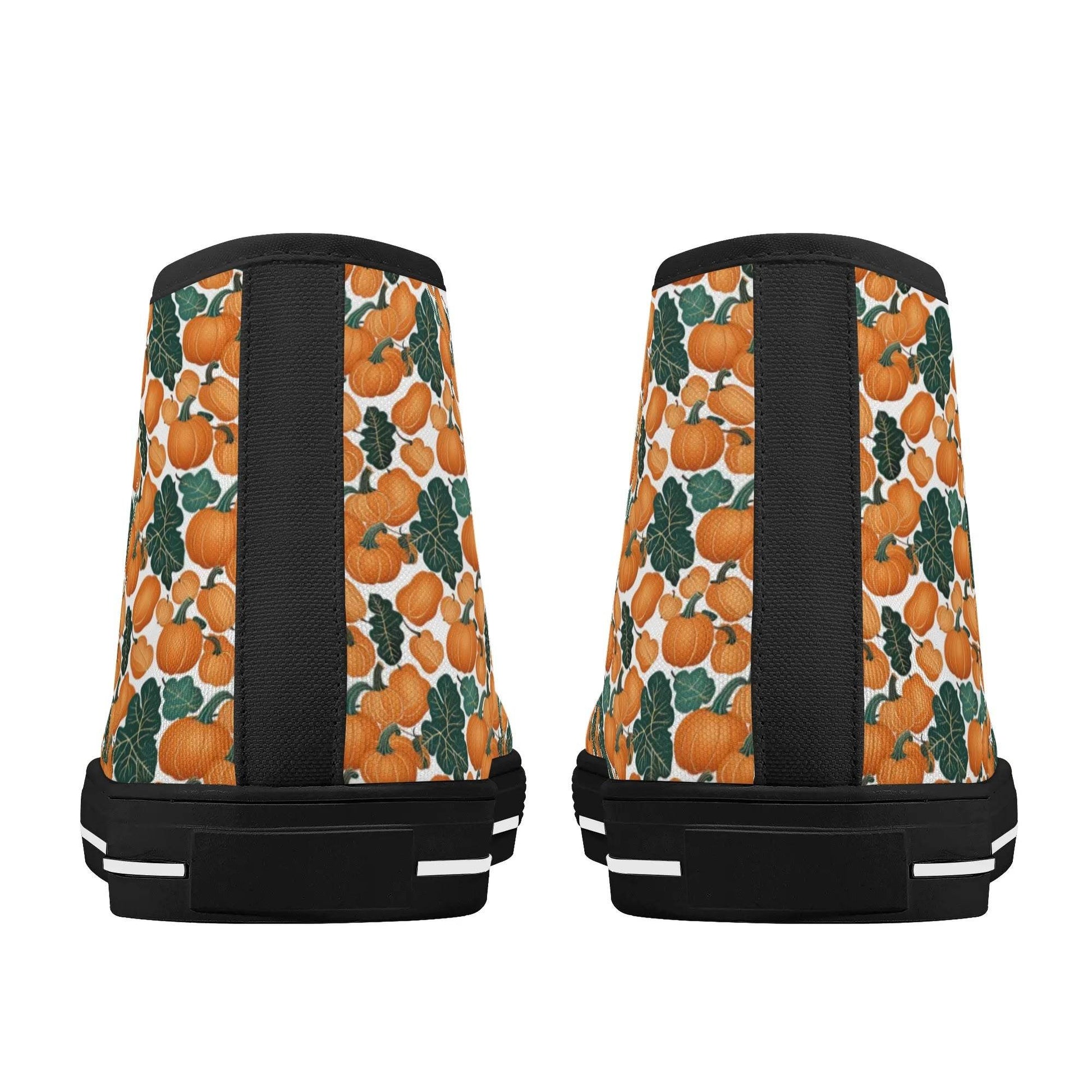 Women's Rubber High Top Pumpkin Patch Canvas Shoes - DeRose Seasonal