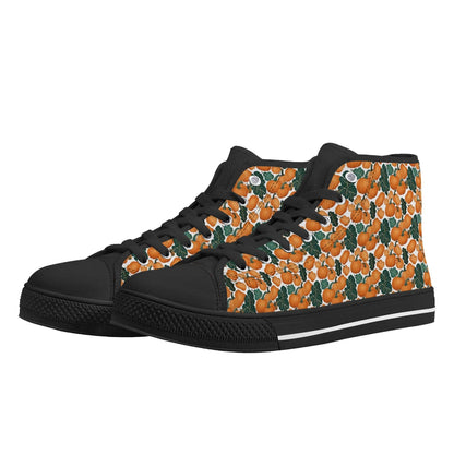 Women's Rubber High Top Pumpkin Patch Canvas Shoes - DeRose Seasonal