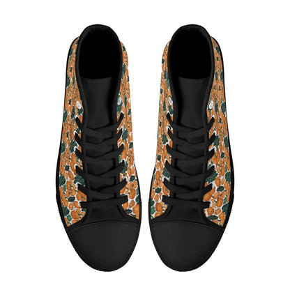 Women's Rubber High Top Pumpkin Patch Canvas Shoes - DeRose Seasonal