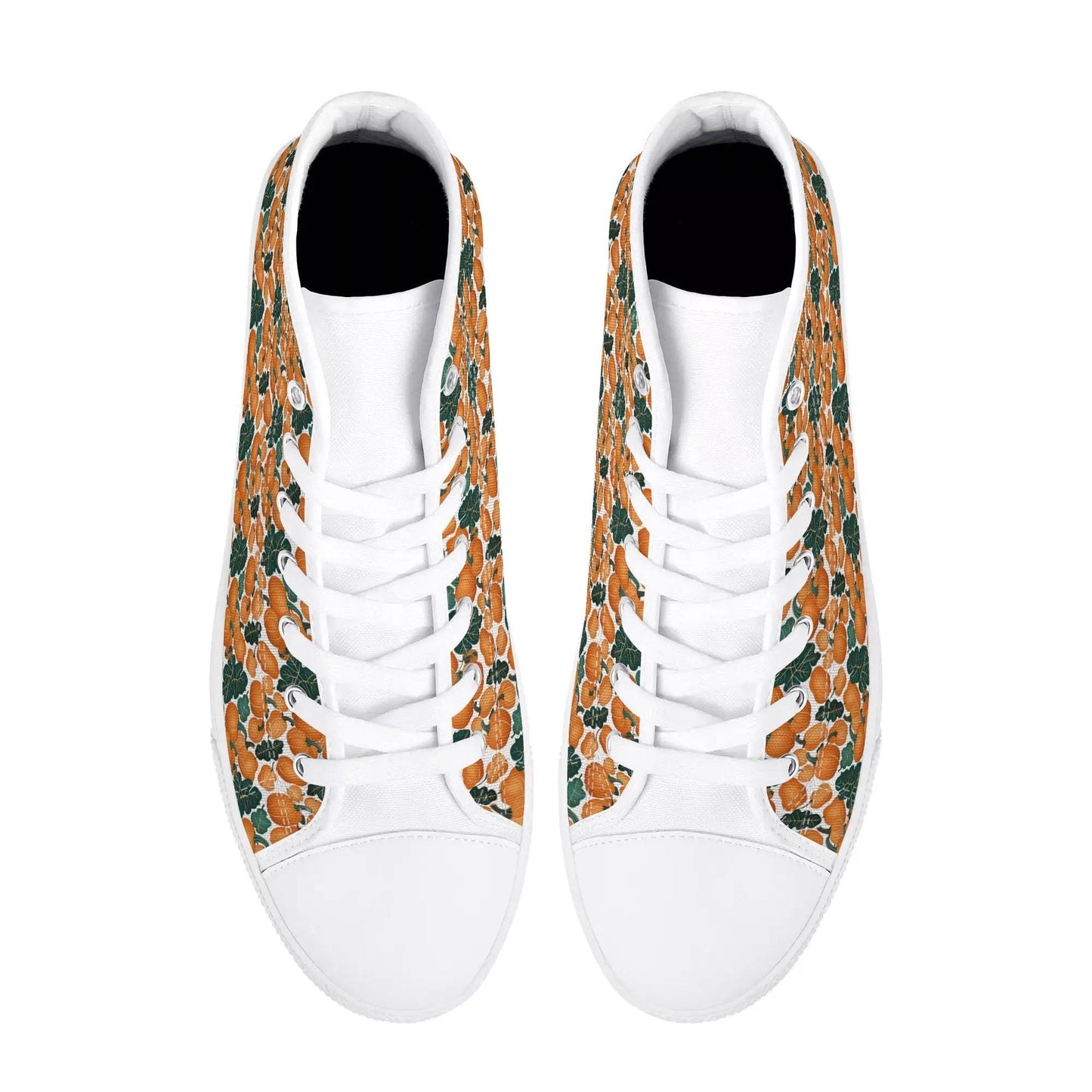 Women's Rubber High Top Pumpkin Patch Canvas Shoes - DeRose Seasonal