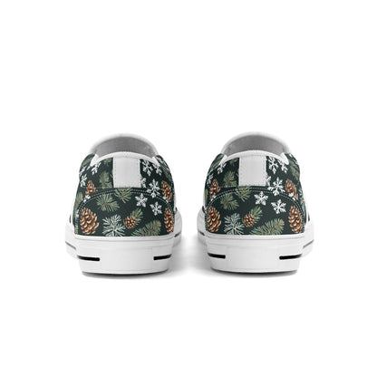 Women's Snowflake Pine Rubber Slip On Shoes - DeRose Seasonal