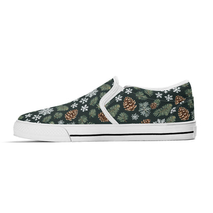 Women's Snowflake Pine Rubber Slip On Shoes - DeRose Seasonal