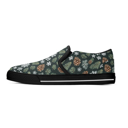 Women's Snowflake Pine Rubber Slip On Shoes - DeRose Seasonal