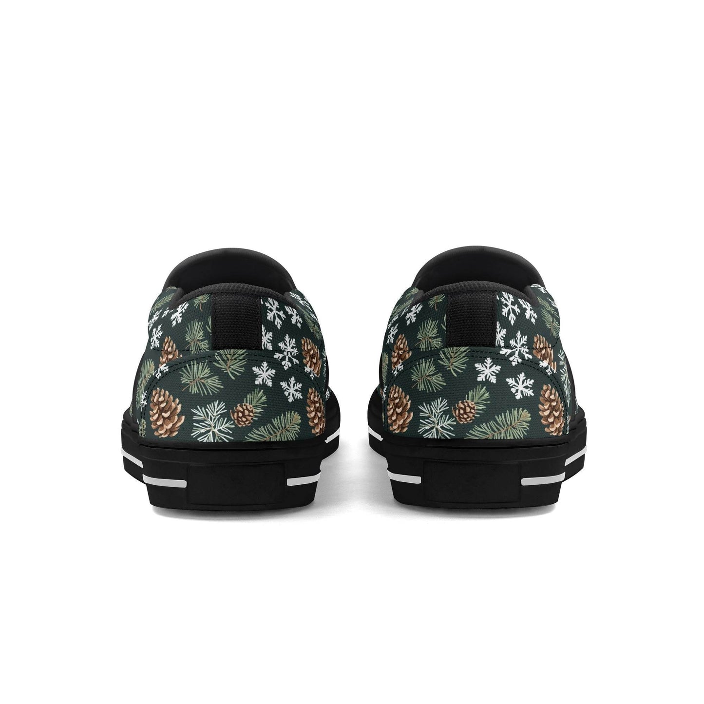 Women's Snowflake Pine Rubber Slip On Shoes - DeRose Seasonal