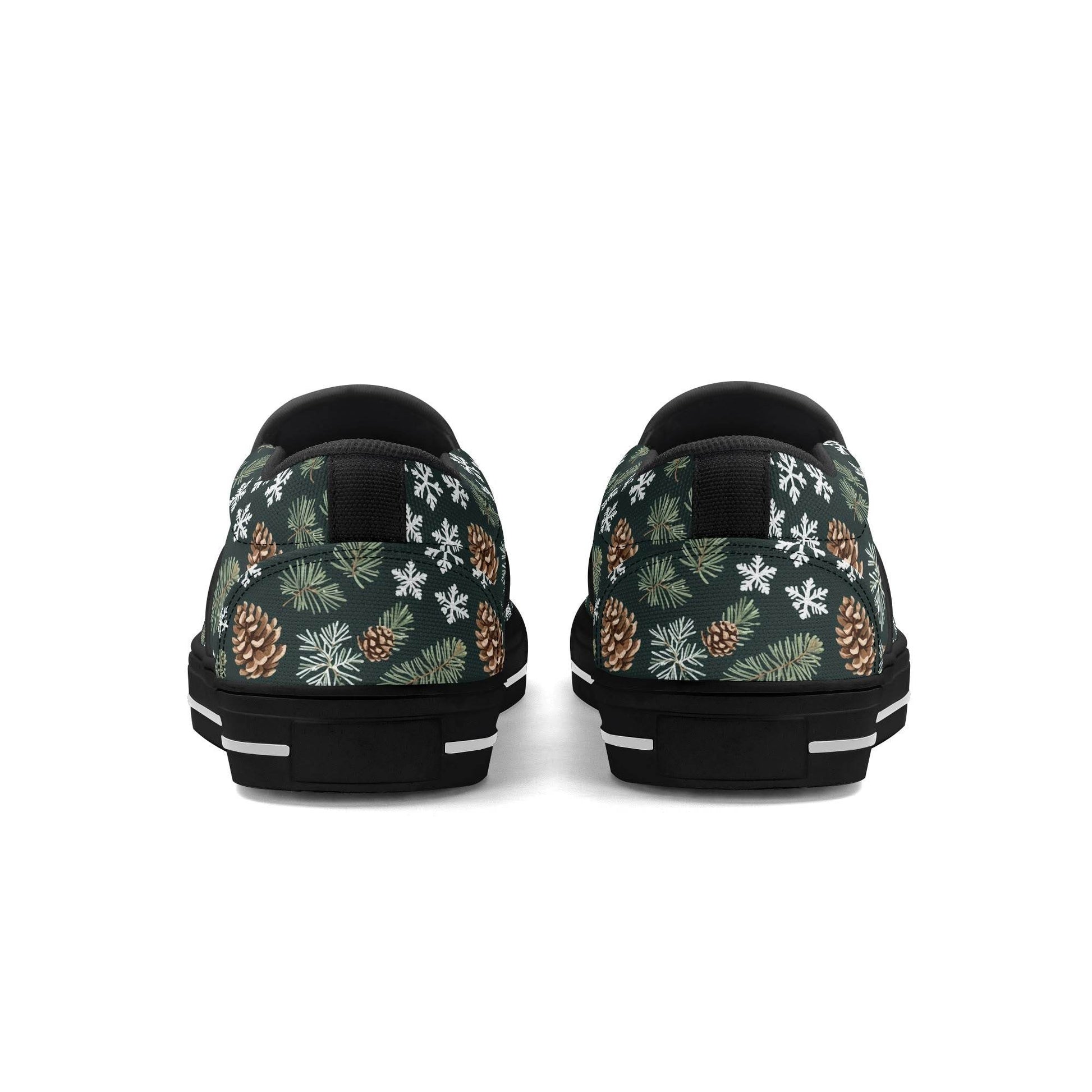 Women's Snowflake Pine Rubber Slip On Shoes - DeRose Seasonal