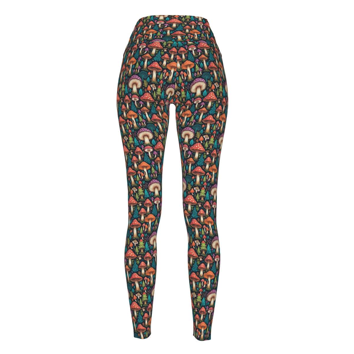 Forest Shrooms Women's Polyester Yoga pants Leggings - DeRose Seasonal