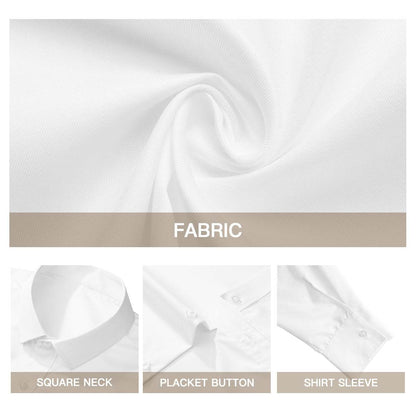 White Green Clovers Men's Classic Long-Sleeved Shirt | Polyester - DeRose Seasonal