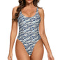 Ocean Lines One-Piece Swimsuits Polyester and Spandex