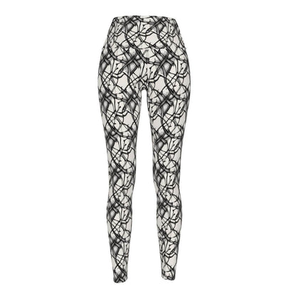 Ink Floral Women's Polyester Yoga pants Leggings - DeRose Seasonal