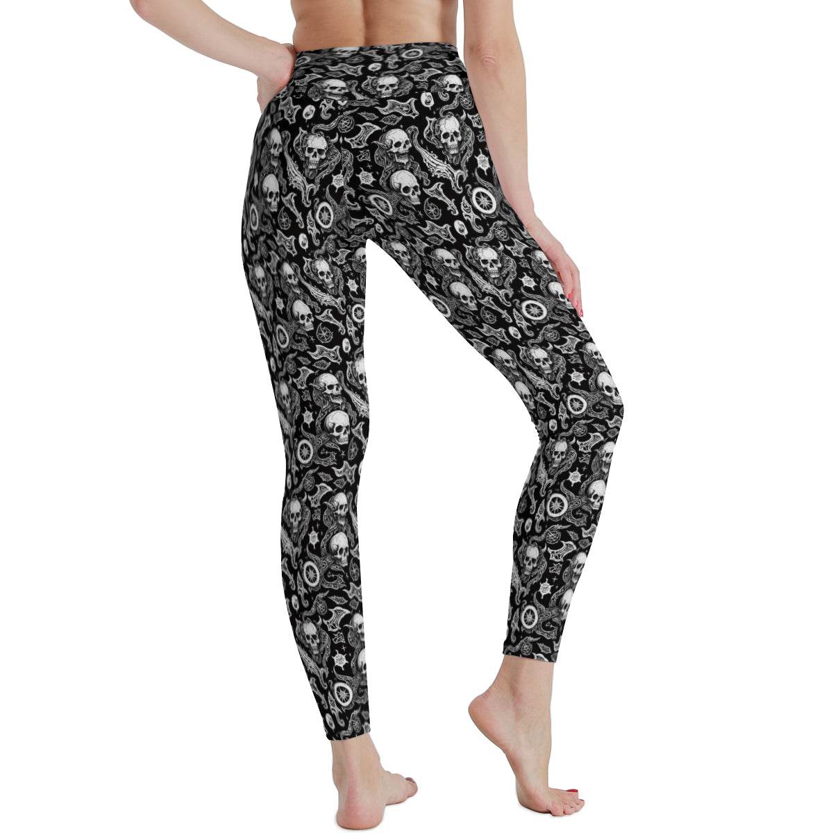 Flying Skulls Women's Polyester Yoga pants Leggings - DeRose Seasonal