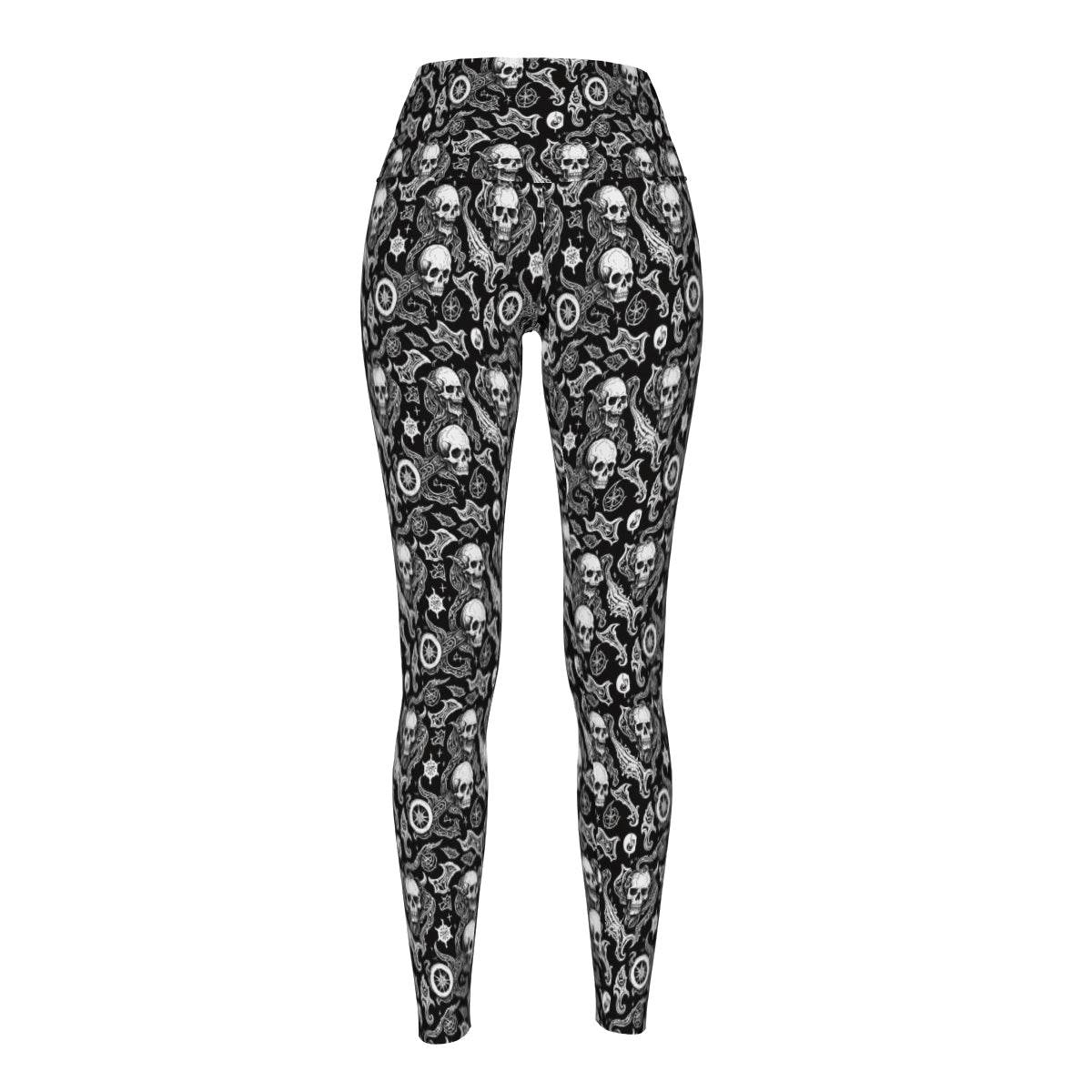 Flying Skulls Women's Polyester Yoga pants Leggings - DeRose Seasonal