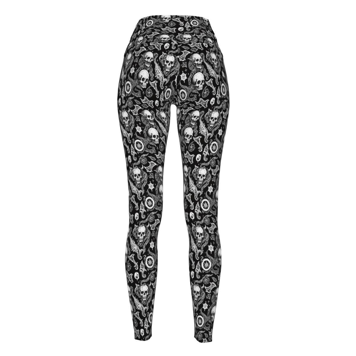 Flying Skulls Women's Polyester Yoga pants Leggings - DeRose Seasonal