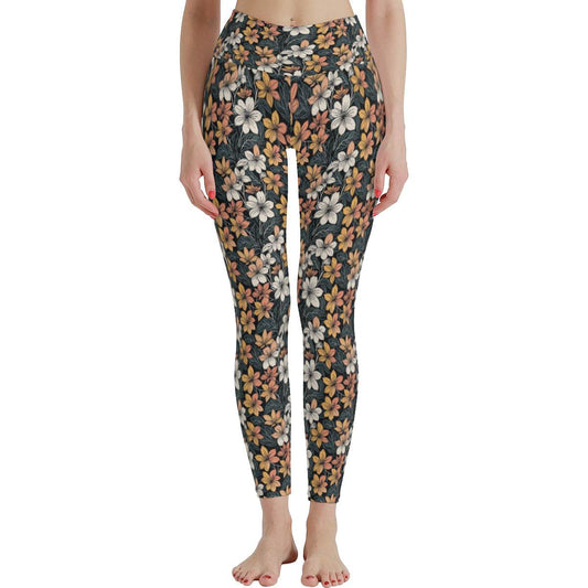 Field of Flowers Women's Polyester Yoga pants Leggings - DeRose Seasonal