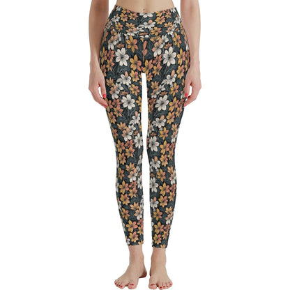Field of Flowers Women's Polyester Yoga pants Leggings - DeRose Seasonal